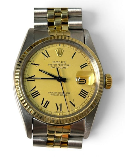 Rolex Datejust 36MM Champagne "Buckley" Dial Aftermarket Jubilee Bracelet (16013)