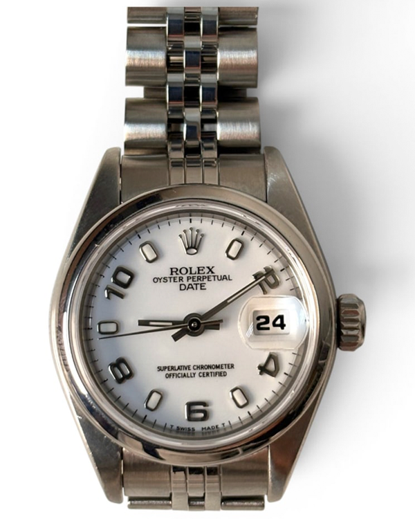 Rolex Oyster Perpetual Lady Date 26MM White Dial Jubilee Bracelet (69160)