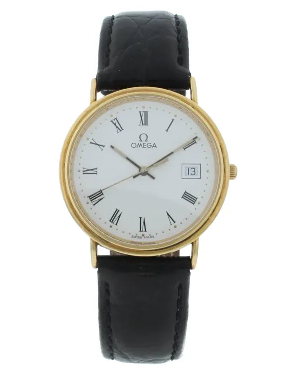 Omega De Ville 32.5MM Quartz White Dial Leather Strap (7910.23.01)