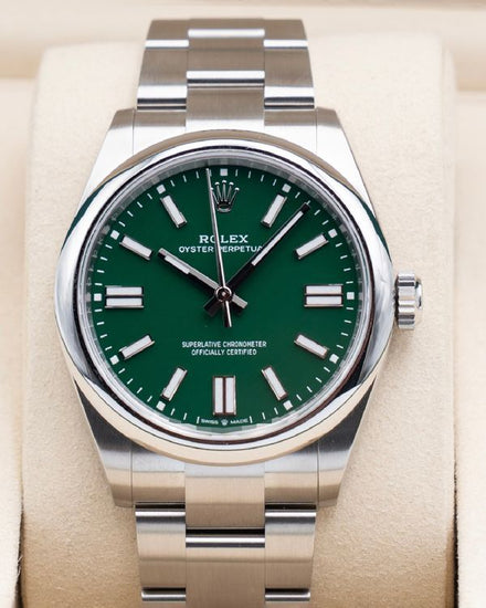 2025 Rolex Oyster Perpetual 41MM Green Dial Oyster Bracelet (134300)