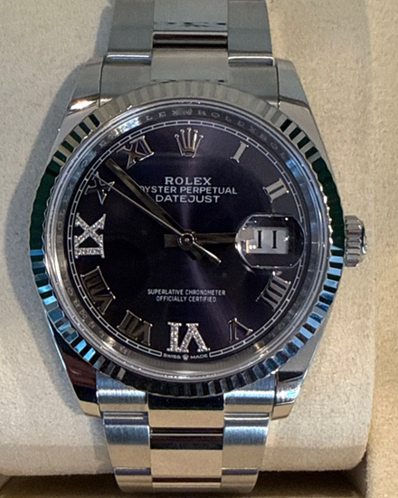 2026 Rolex Datejust 36MM Purple Dial Oyster Bracelet (126234)