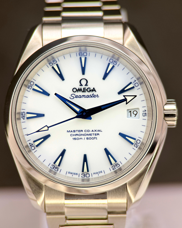 2018 Omega Seamaster Aqua Terra 150M "Good Planet Foundation" 38.5MM White Dial Titanium Bracelet (231.90.39.21.04.001)