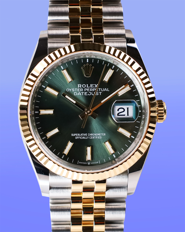 2026 Rolex Datejust 41MM Green Olive Dial Two-Tone Jubilee Bracelet (126333)