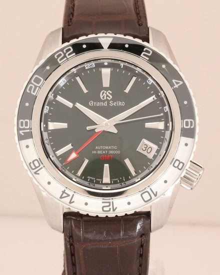 No Reserve - 2024 Grand Seiko Sport GMT 44MM Green Dial Leather Strap (SBGJ239G)