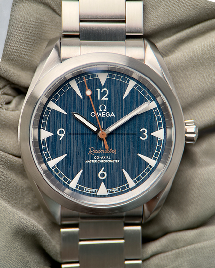 2023 Omega Seamaster Railmaster 40MM Blue "Jeans" Dial Steel Bracelet (220.10.40.20.03.001)