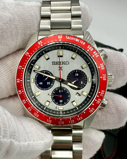 2025 Seiko Prospex Speedtimer Chronograph S. E. 41.4MM Quartz Silver Dial Steel Bracelet (SSC945)