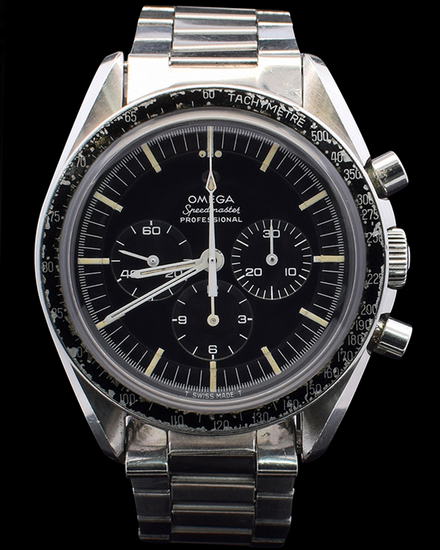 1968 Omega Speedmaster Professional Moonwatch 42MM Black Dial Steel Bracelet (ST 145.012)