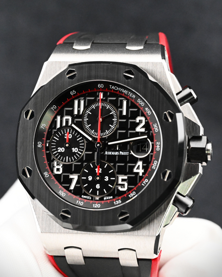 2021 Audemars Piguet Royal Oak Offshore Chronograph "Dark Knight" 42MM Black Dial Rubber Strap (26470SO.OO.A002CA.01)
