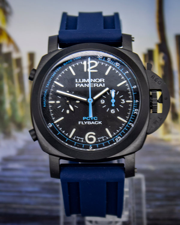2019 Panerai Luminor "Classic Yachts Challenge" Flyback L. E. 44MM Black Dial Rubber Strap (PAM00788)