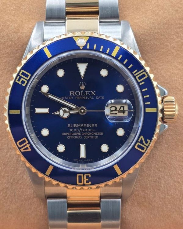 2006 Rolex Submariner Date "Bluesy" 40MM Blue Dial Two-Tone Oyster Bracelet (16613)