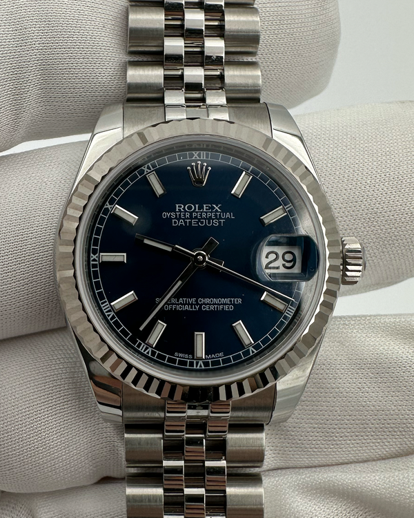 2018 Rolex Datejust 31MM Black Dial Super Jubilee Bracelet (178274)