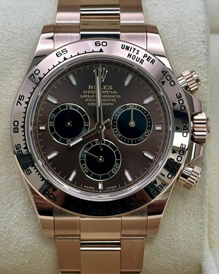 2025 Rolex Cosmograph Daytona 40MM Chocolate Dial Rose Gold Oyster Bracelet (126505)