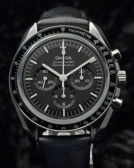 2022 Omega Speedmaster Professional Moonwatch 42MM Black Dial Leather Strap (310.32.42.50.01.002)