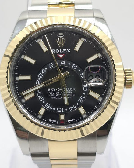 2020 Rolex Sky-Dweller 42MM Black Dial Two-Tone Oyster Bracelet (326933)