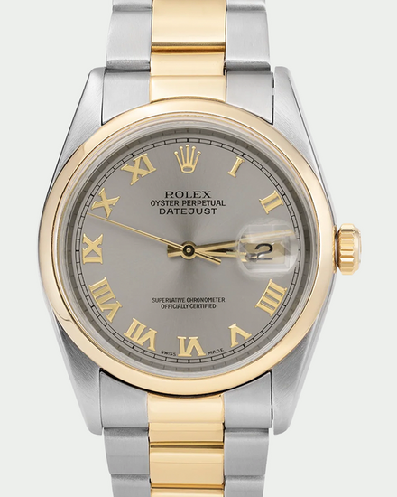 Rolex Datejust 36MM Silver Dial Two-Tone Oyster Bracelet (16203)