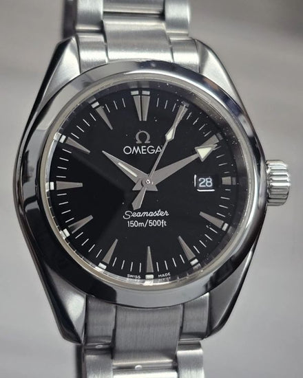 Omega Seamaster 29.2MM Quartz Black Dial Steel Bracelet (2577.50.00)