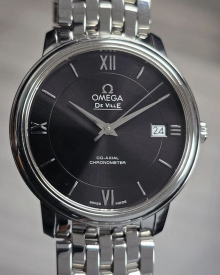 Omega De Ville Prestige 36.8MM Blue Dial Steel Bracelet (424.10.37.20.01.001)