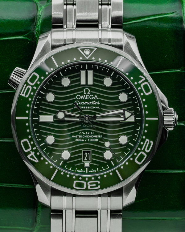 2023 Omega Seamaster Diver 300M "Seaweed" 42MM Green Dial Steel Bracelet (210.30.42.20.10.001)