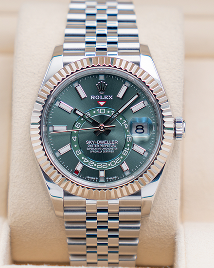 2024 Rolex Sky-Dweller 42MM Green Dial Jubilee Bracelet (336934)