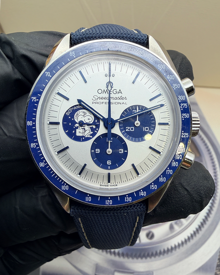 2025 Omega Speedmaster Anniversary Series “Silver Snoopy Award” 42MM Silver Dial Textile Strap (310.32.42.50.02.001)