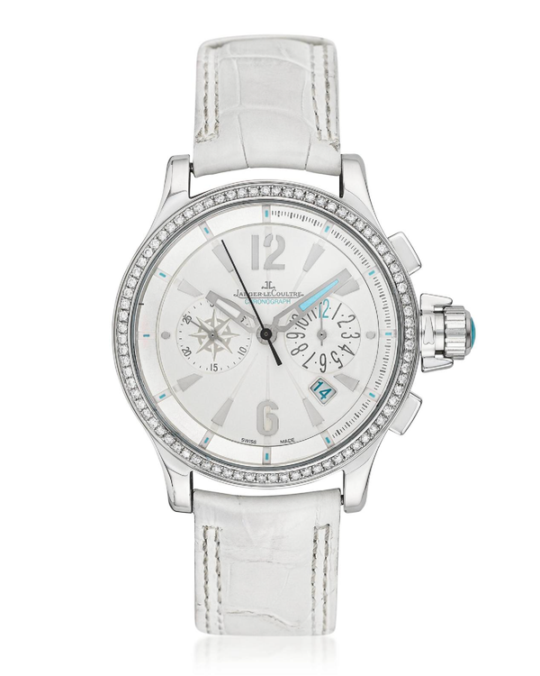 Jaeger-LeCoultre Master Compressor Chrono 37MM Quartz Silver Dial Leather Strap (148.8.31)