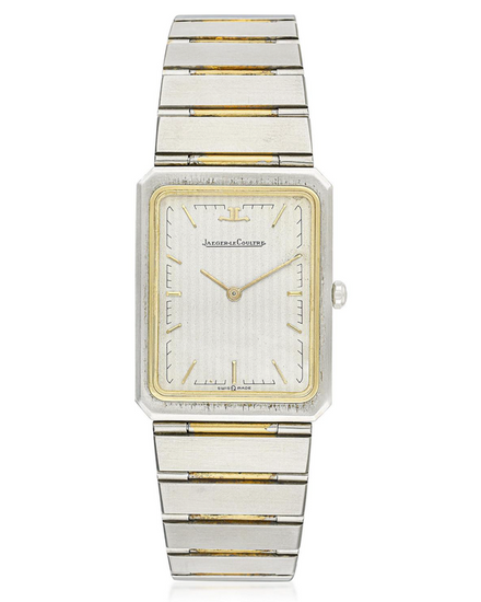 Jaeger-LeCoultre Vintage 24MM Quartz Grey Dial Gold Plated Two-Tone Bracelet (146.116.5)