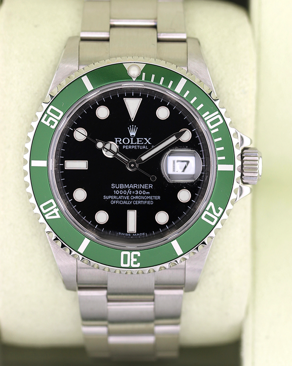 2010 Rolex Submariner Date "Kermit" 40MM Black Dial Oyster Bracelet (16610LV)