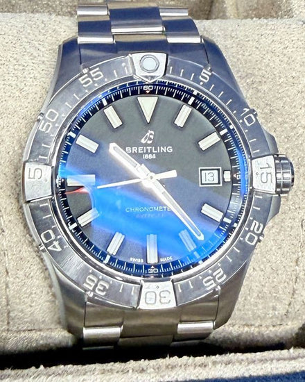 Breitling Avenger 42MM Black Dial Steel Bracelet (A17328)