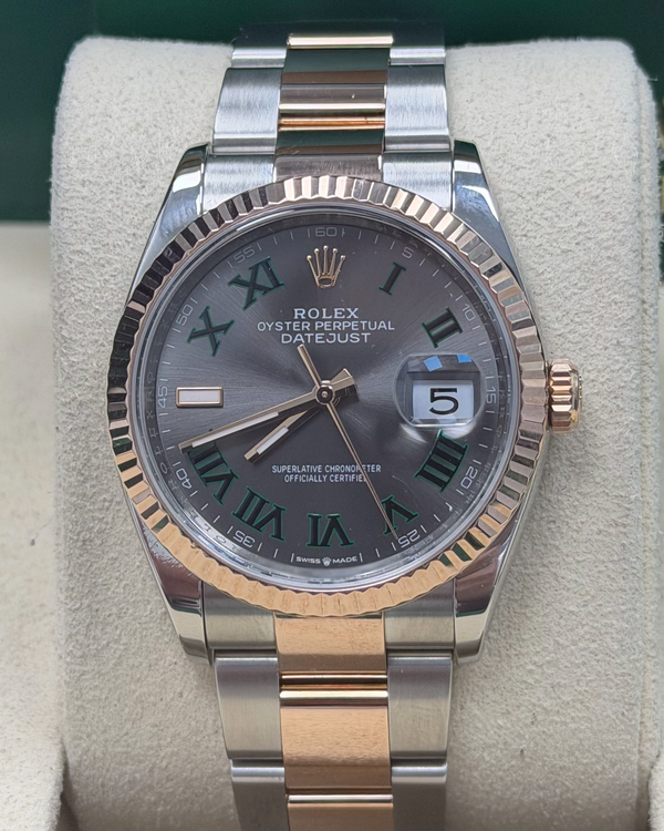 2025 Rolex Datejust "Wimbledon" 36MM Slate Dial Two-Tone Jubilee Bracelet (126231)