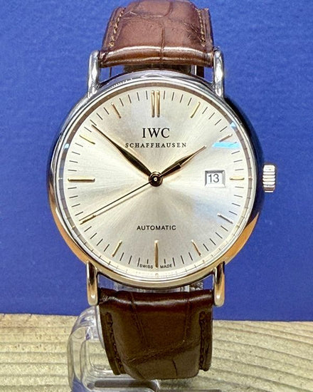 IWC Schaffhausen Portofino 39MM Silver Dial Leather Strap (IW356307)