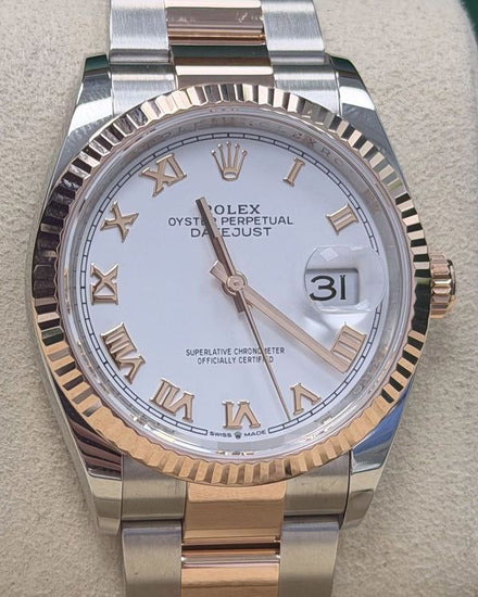 2023 Rolex Datejust 36MM White Dial Two-Tone Oyster Bracelet (126231)