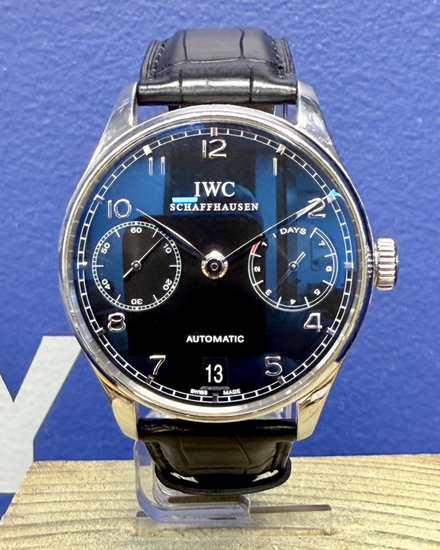 IWC Schaffhausen Portugieser 42.3MM Black Dial Leather Strap (IW500109)