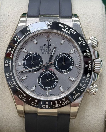 2020 Rolex Cosmograph Daytona 40MM Silver Dial Oysterflex Strap (116519LN)