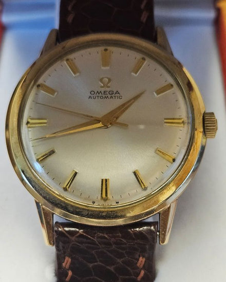 1966 Omega Vintage 34MM Silver Dial Aftermarket Leather Strap (Cal. 550)