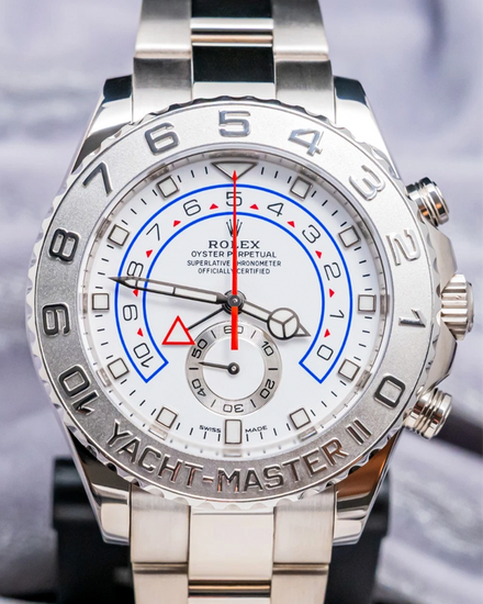 2021 Rolex Yacht-Master II 44MM White Dial White Gold Oyster Bracelet (116689)