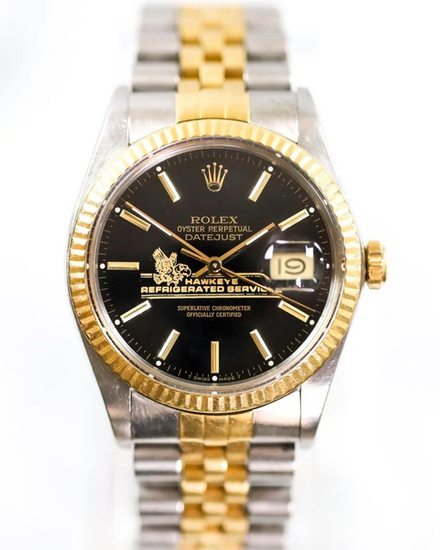 1987 Rolex Datejust "Hawkeye Refrigeration Services" 36MM Black Dial Two-Tone Jubilee Bracelet (16013)