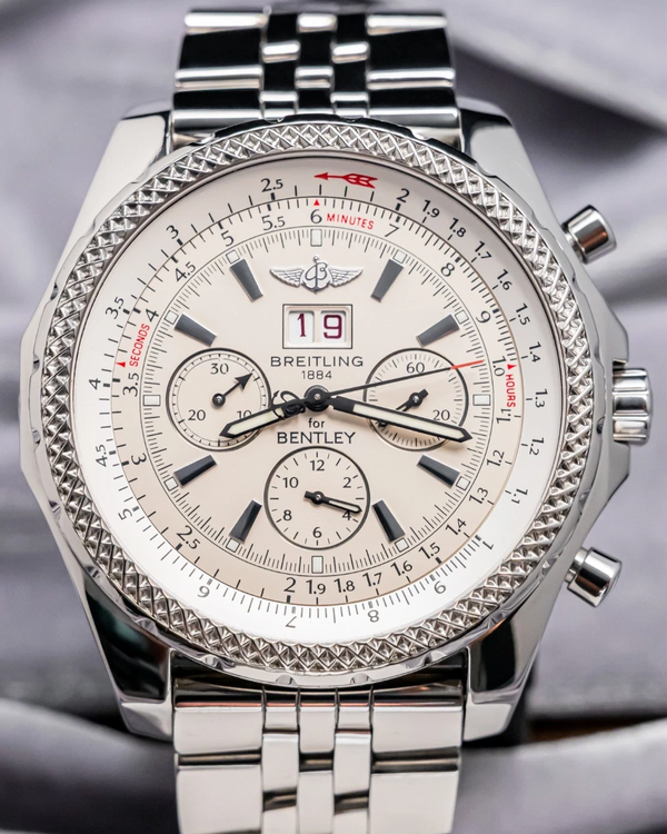 Breitling Bentley Motors 6.75 Chronograph 49MM Silver Dial Steel Bracelet (A44362)
