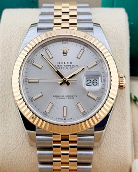 2022 Rolex Datejust 41MM Silver Dial Two-Tone Jubilee Bracelet (126333)