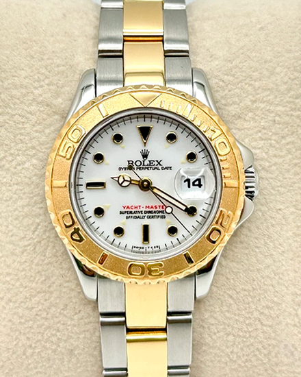 1997 Rolex Yacht-Master 29MM White Dial Two-Tone Oyster Bracelet (69623)