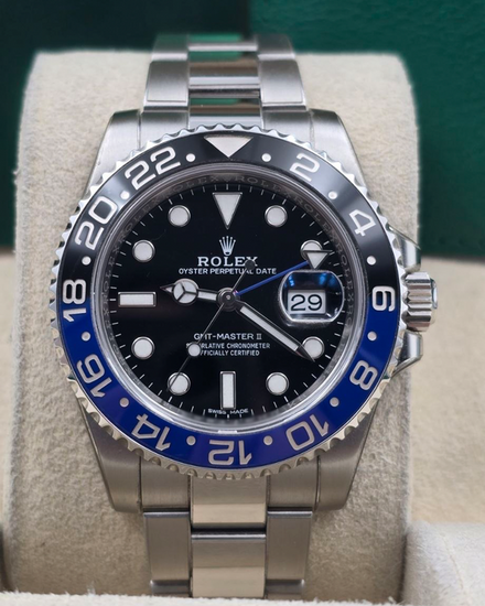2017 Rolex GMT-Master II "Batman" 40MM Black Dial Oyster Bracelet (116710BLNR)