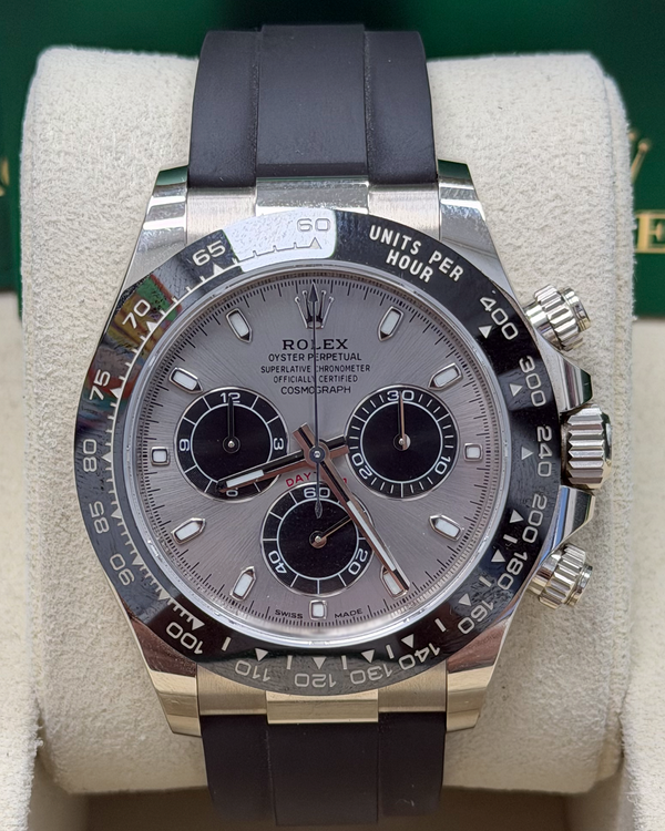 2021 Rolex Cosmograph Daytona "Ghost" 40MM Silver Dial Oysterflex Strap (116519LN)