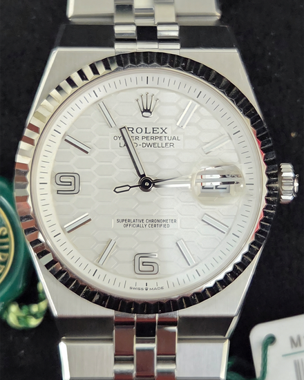 2026 Rolex Land-Dweller 40MM White Dial Flat Jubilee Bracelet (127334)