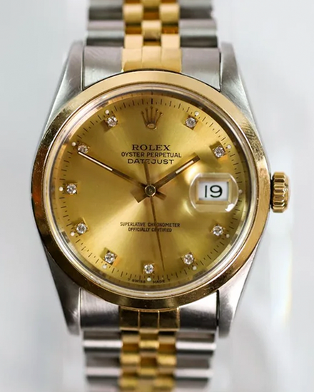 1994 Rolex Datejust 36MM Champagne Dial Two-Tone Jubilee Bracelet (16203)