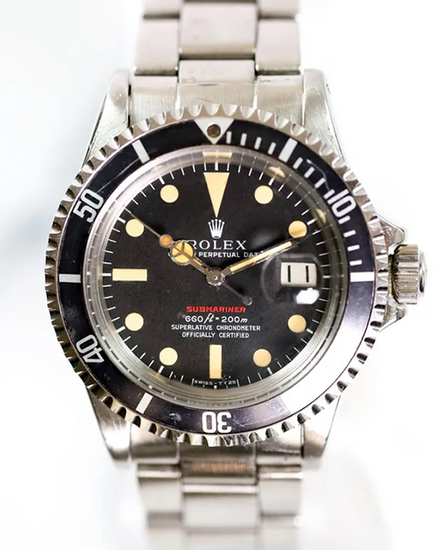 1975 Rolex Submariner Date "Red Letters" 40MM Black Dial Oyster Bracelet (1680)