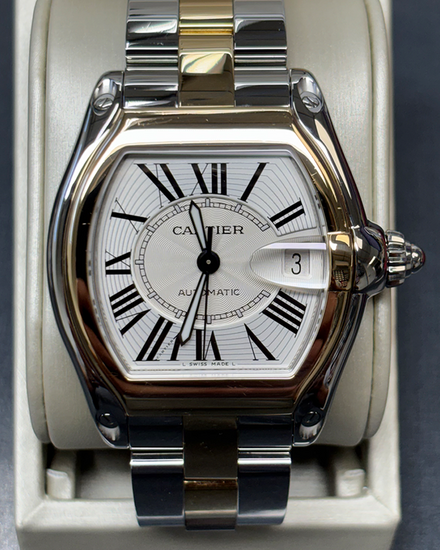 Cartier Roadster 37MM Silver Dial Two-Tone Bracelet (2510)