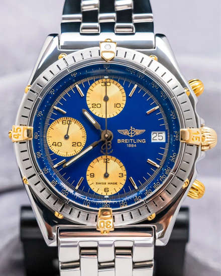Breitling Chronomat Vitesse 39MM Blue Dial Steel Bracelet (B13048)