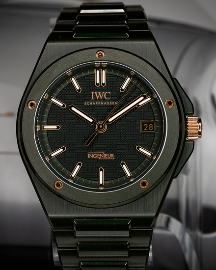 2026 IWC Schaffhausen Ingenieur 42MM Green Dial Ceramic Bracelet (IW338902)
