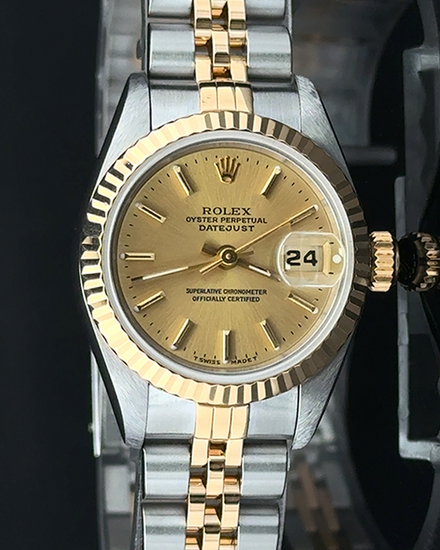 1999 Rolex Lady-Datejust 26MM Champagne Dial Two-Tone Jubilee Bracelet (69173)