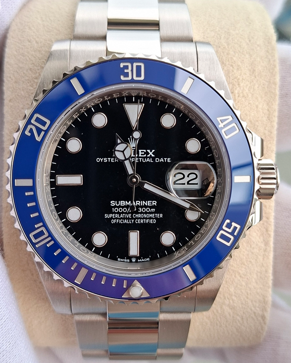 2022 Rolex Submariner Date "Cookie Monster" 41MM Black Dial White Gold Oyster Bracelet (126619LB)