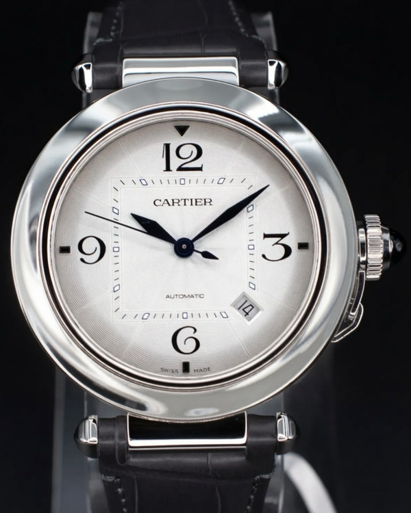 2025 Cartier Pasha De Cartier 41MM Silver Dial Leather Strap (WSPA0010)